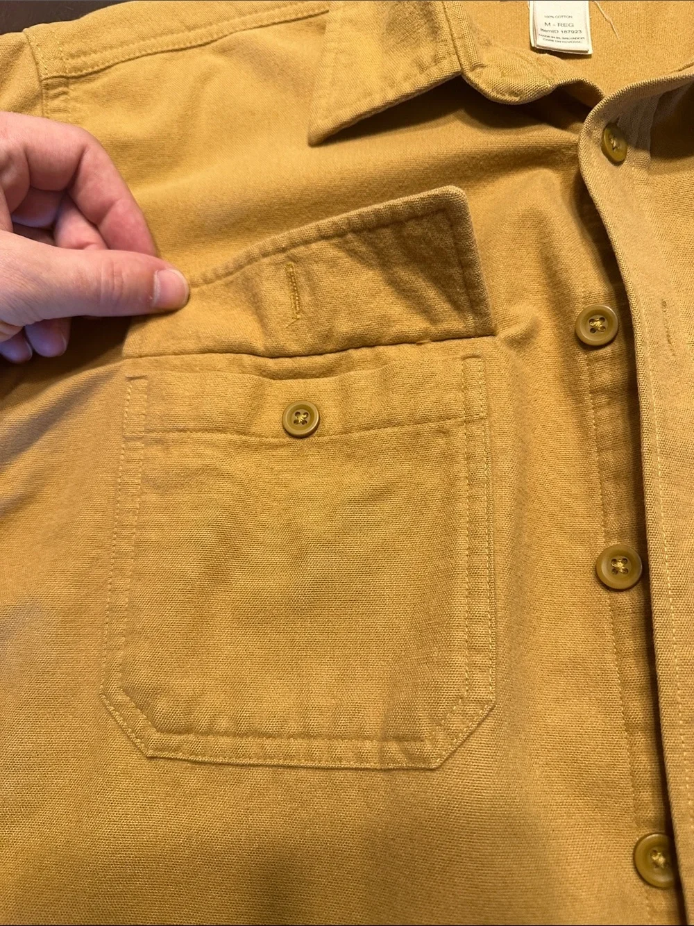 Vintage L.L. Bean Men’s Caramel Tan Chamois Shirt